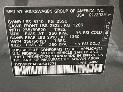 2025 Volkswagen Atlas 2.0T SE w/Technology